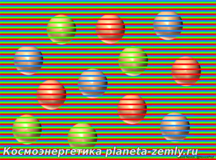Это изображение состоит из шариков одного и цвета и разноцветных линий